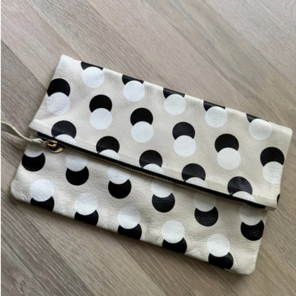 Clare V. Leather Foldover Clutch